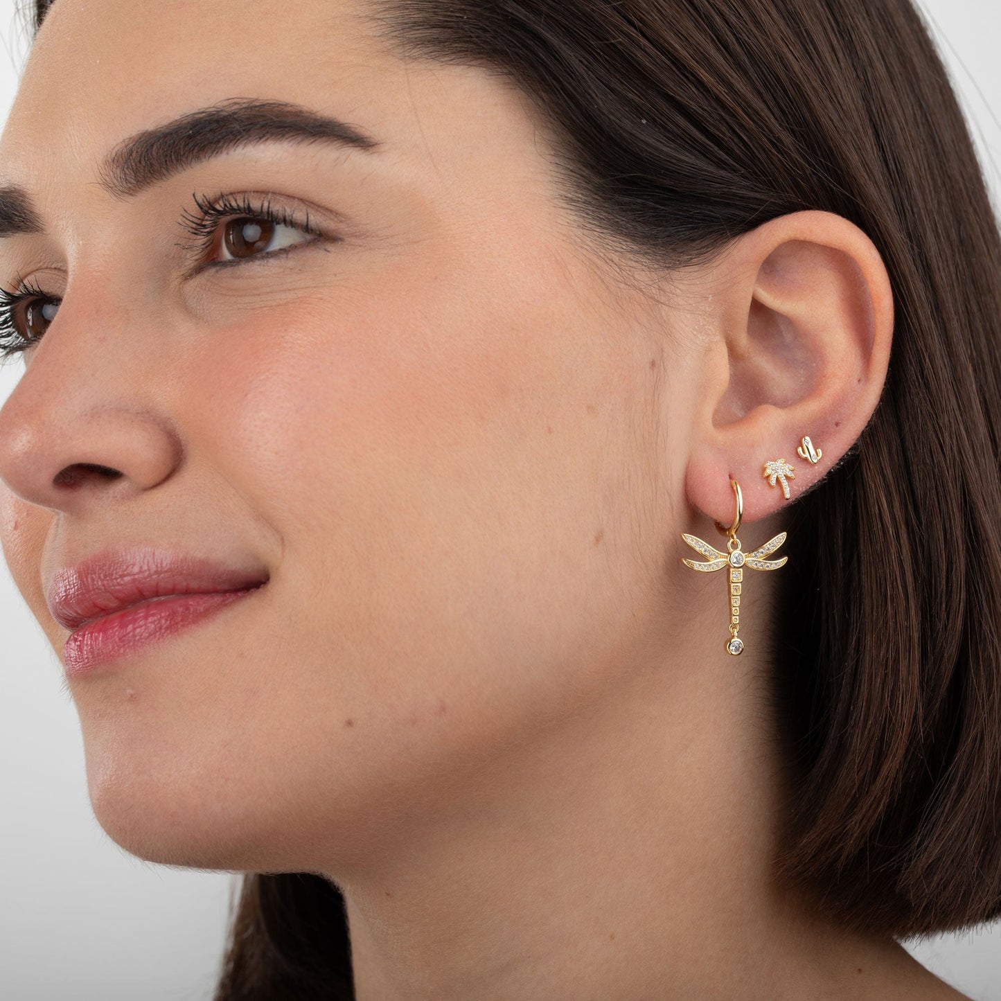 Coconut Tree Earrings (Silver and Gold)