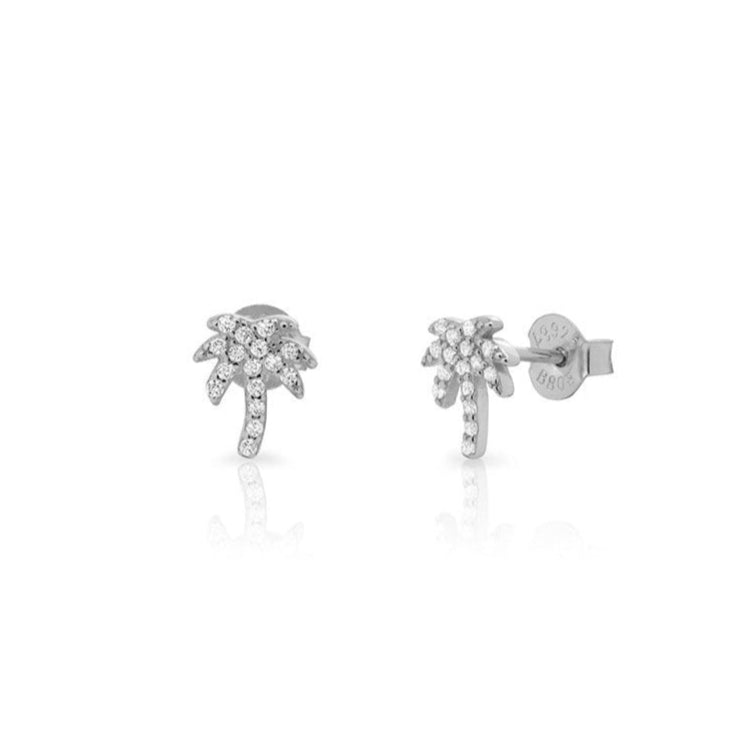Coconut Tree Earrings (Silver and Gold)
