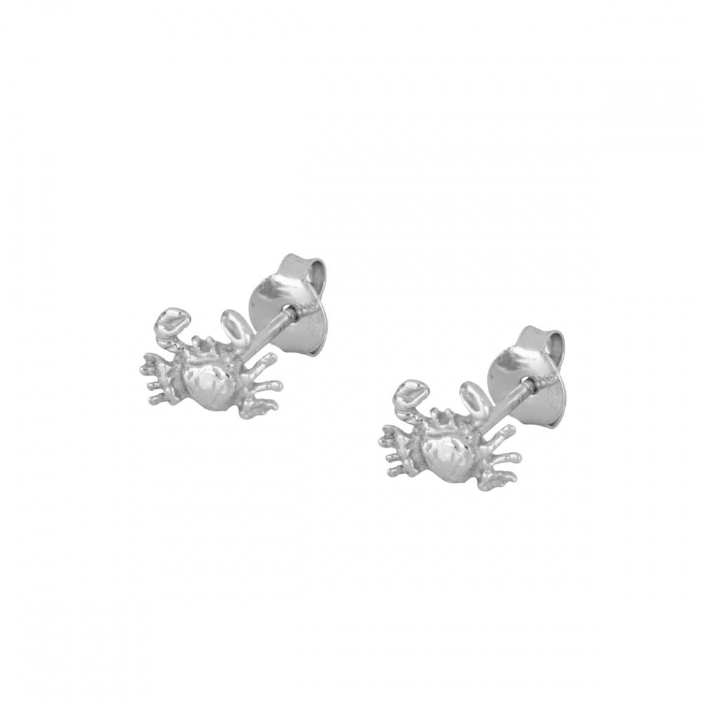 Crab earrings (silver and gold)