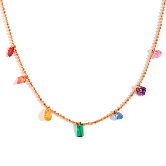 Crystal Bead Hypoallergenic Waterproof Necklace