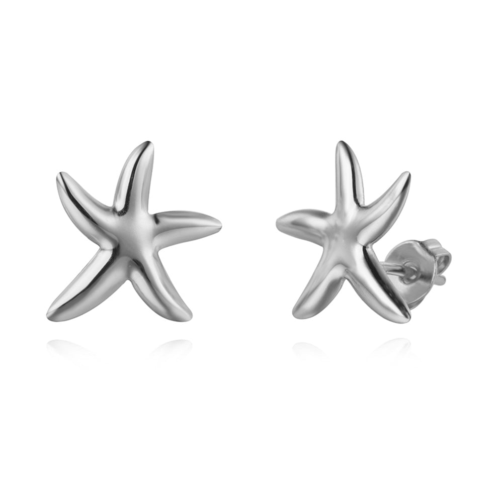 Large Starfish Earrings (Silver and Gold)