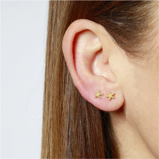 Starfish Earrings (Silver and Gold)