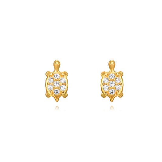 Turtle Earrings (Silver and Gold)